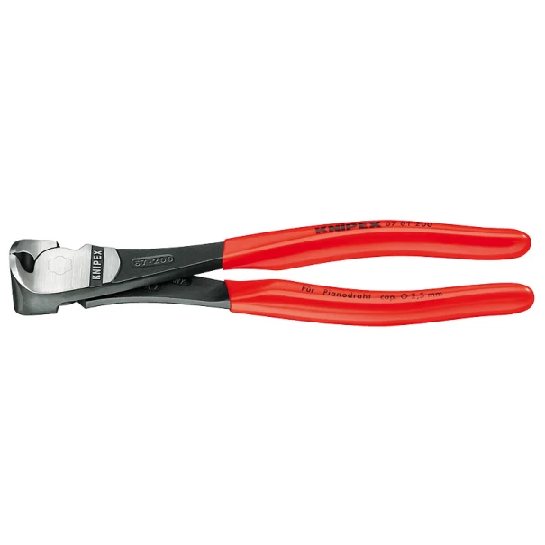 Клещи резачки усилени челни фосфатирани, черни 160 mm, 67 01 160 SB, KNIPEX