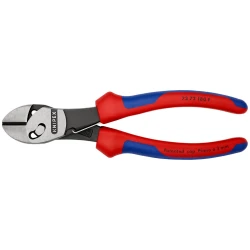 Клещи резачки странични усилени TwinForce® фосфатирани, 180 mm, 73 72 180 F, KNIPEX