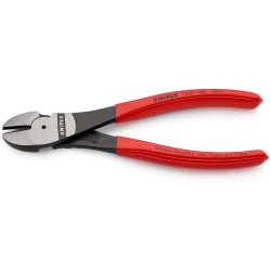 Клещи резачки усилени странични фосфатирани, черни 180mm, 74 01 180, KNIPEX