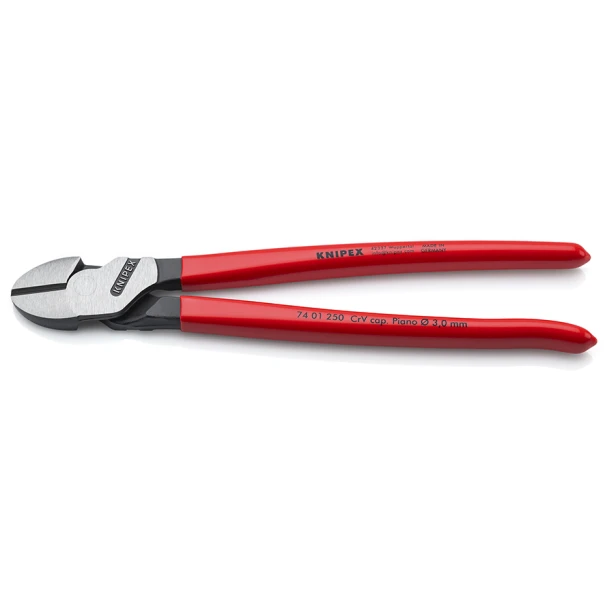 Клещи резачки странични мощни, Ø4,6mm, 250mm, 74 01 250 SB, KNIPEX