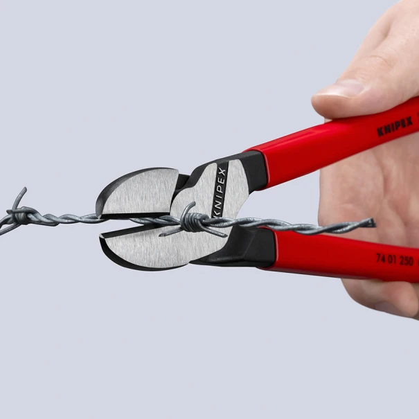 Клещи резачки странични мощни, Ø4,6mm, 250mm, 74 01 250 SB, KNIPEX