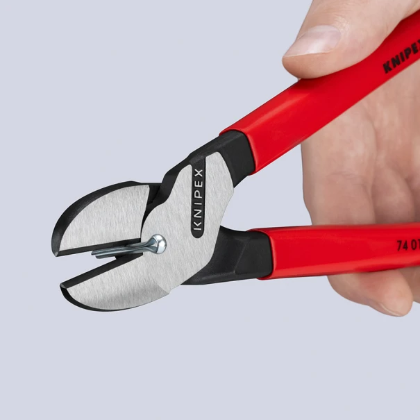 Клещи резачки странични мощни, Ø4,6mm, 250mm, 74 01 250 SB, KNIPEX