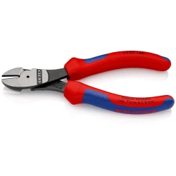 Клещи резачки усилени странични фосфатирани, черни 160mm, 74 02 160, KNIPEX