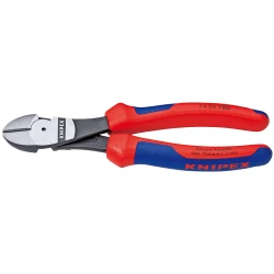 Клещи резачки усилени странични фосфатирани, черни 140mm, 74 02 140, KNIPEX