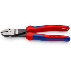 Клещи резачки усилени странични фосфатирани, черни 200mm, 74 02 200 T BK, KNIPEX