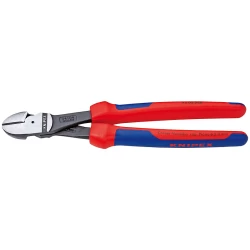 Клещи резачки усилени странични фосфатирани, черни 250mm, 74 02 250, KNIPEX