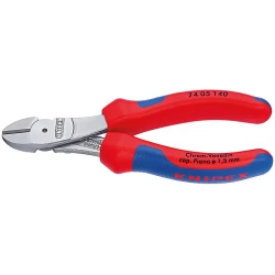 Клещи резачки усилени странични хромирани 140mm, 74 05 140, KNIPEX