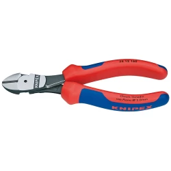Клещи резачки усилени странични фосфатирани, черни 160mm, 74 12 160 SB, KNIPEX