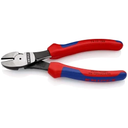 Клещи резачки усилени странични фосфатирани, черни 180mm, 74 12 180, KNIPEX