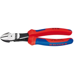 Клещи резачки усилени странични фосфатирани, черни 180mm, 74 12 180 SB, KNIPEX
