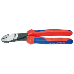 Клещи резачки усилени странични фосфатирани, черни 200mm, 74 22 200, KNIPEX