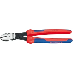 Клещи резачки усилени странични фосфатирани, черни 250mm, 74 22 250, KNIPEX