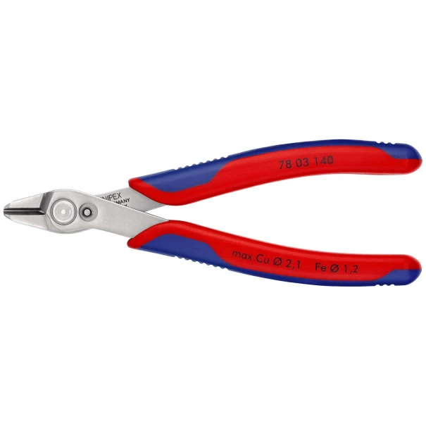 Клещи резачки за електроника Electronic Super Knips® XL, многокомпонентни, 140mm, 78 03 140, KNIPEX