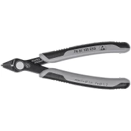 Клещи резачки Electronic Super Knips® ESD полирани с многокомпонентни обложки 125 mm, 78 61 125 SB, KNIPEX