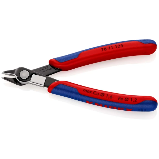 Клещи резачки Electronic Super Knips® полирани с многокомпонентни обложки 125mm, 78 71 125, KNIPEX