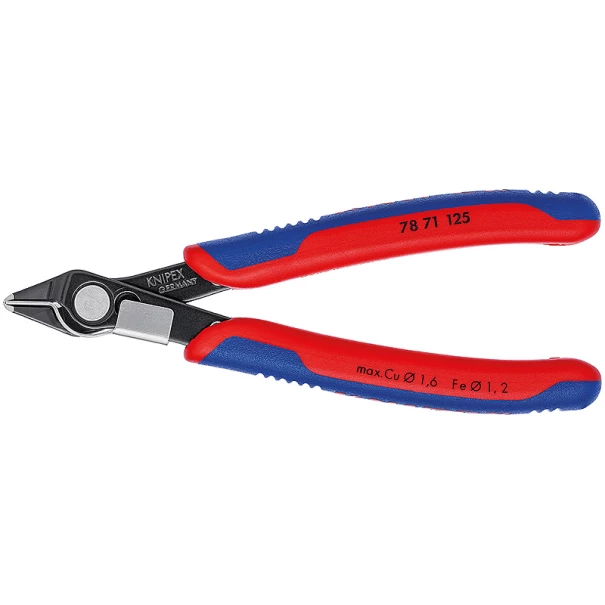 Клещи резачки Electronic Super Knips® полирани с многокомпонентни обложки 125mm, 78 71 125, KNIPEX