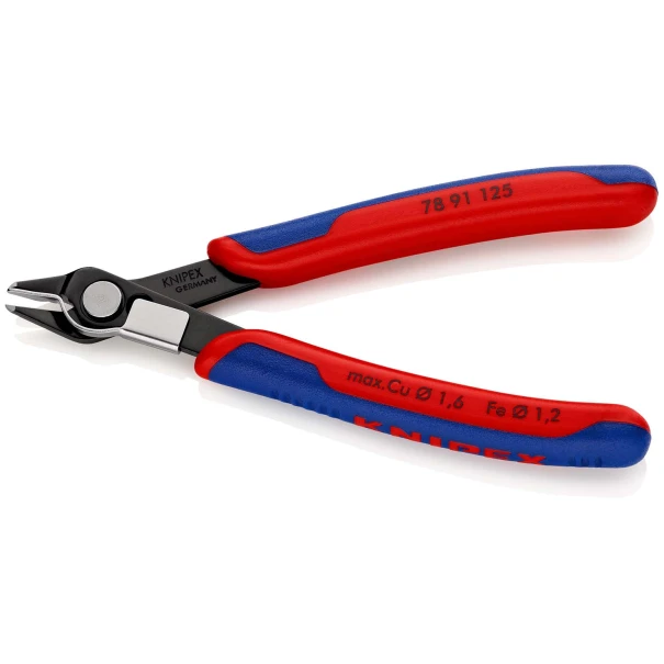 Клещи резачки Electronic Super Knips® полирани с многокомпонентни обложки 125 mm, 78 91 125, KNIPEX