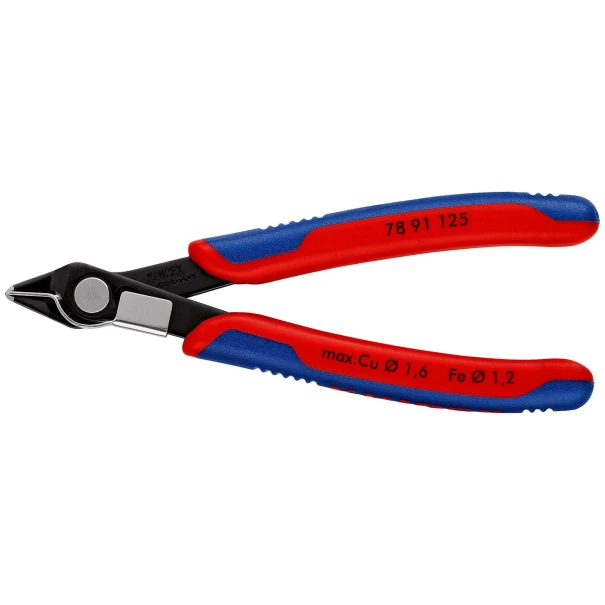 Клещи резачки Electronic Super Knips® полирани с многокомпонентни обложки 125 mm, 78 91 125, KNIPEX