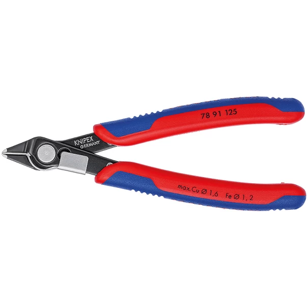 Клещи резачки Electronic Super Knips® полирани с многокомпонентни обложки 125 mm, 78 91 125, KNIPEX