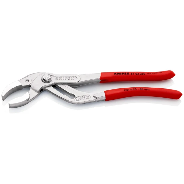 Клещи за сифони и кримп клещи за конектори хромирани 250mm, 81 03 250, KNIPEX