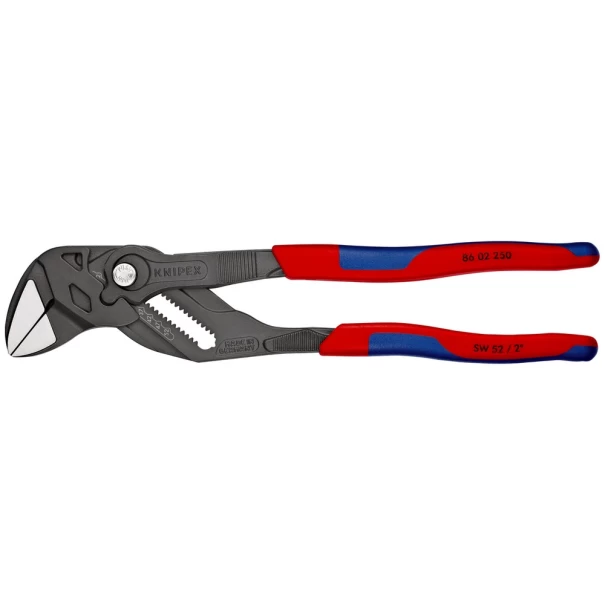 Клещи раздвижни гаечен ключ, 250mm, атраментирани, 86 02 250, KNIPEX