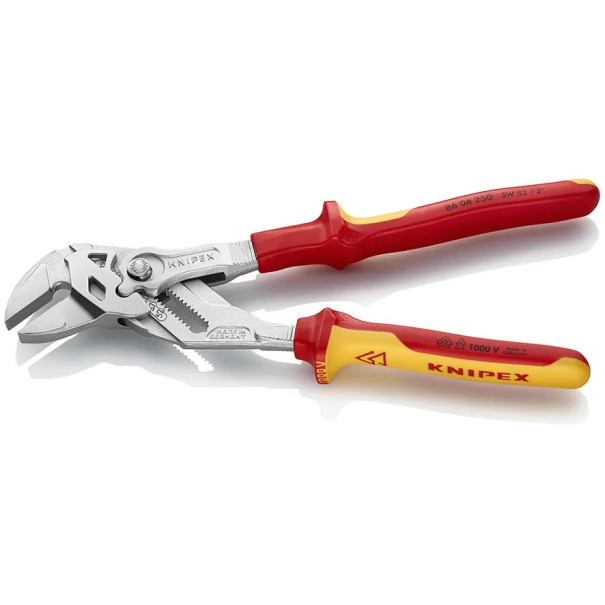 Клещи раздвижни, гаечен ключ, хромирани 250mm, 86 06 250 SB, KNIPEX