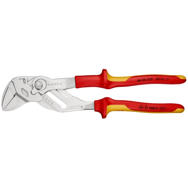 Клещи раздвижни, гаечен ключ, хромирани 250mm, 86 06 250 SB, KNIPEX