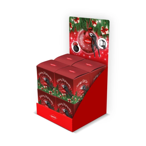 Клещи раздвижни Cobra® XS в метална топка за елхата, 87 00 100 XMAS 2022, KNIPEX