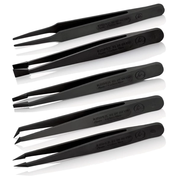 Комплект пинсети пластмасови ESD, 5ч, 92 00 05 ESD, KNIPEX