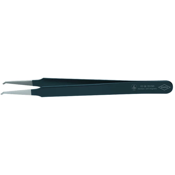 Пинсета прецизна ESD 120mm, 92 08 78 ESD, KNIPEX