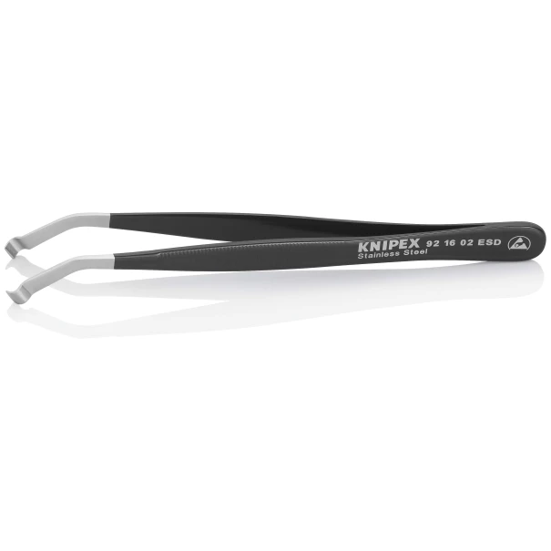 Пинсета за позициониране гладка ESD, 120 mm, 92 16 02 ESD, KNIPEX