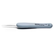 Пинсета прецизна неръждаема с гумирана дръжка ESD 123mm, 92 21 11 ESD, KNIPEX