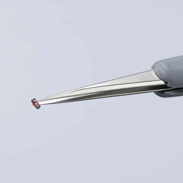 Пинсета прецизна неръждаема с гумирана дръжка ESD 112mm, 92 21 12 ESD, KNIPEX