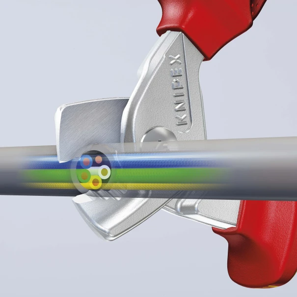 Ножица кабелна, 2K, фосфатирана StepCut®, VDE, до 50 mm², 160 mm, 95 16 160 SB, KNIPEX