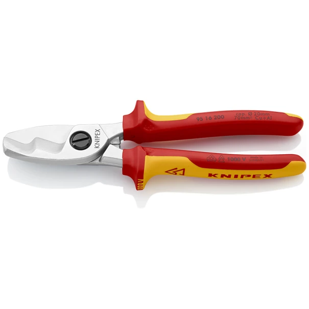 Ножици за кабели 200 mm, 95 16 200 SB, KNIPEX