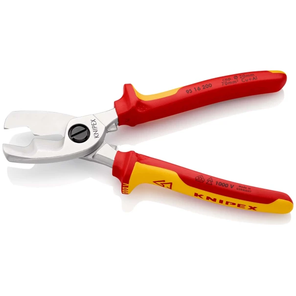 Ножици за кабели 200 mm, 95 16 200 SB, KNIPEX