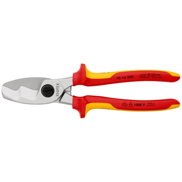 Ножици за кабели 200 mm, 95 16 200 SB, KNIPEX