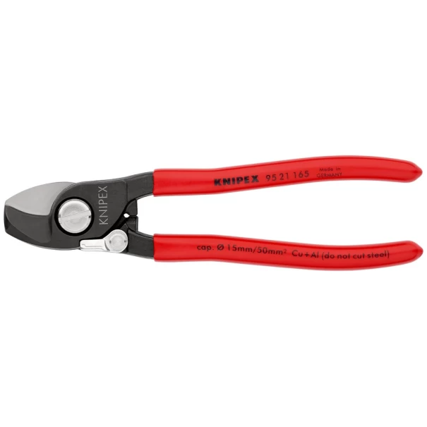 Ножици за кабели с пружина, до 50mm², 165mm 95 21 165, KNIPEX