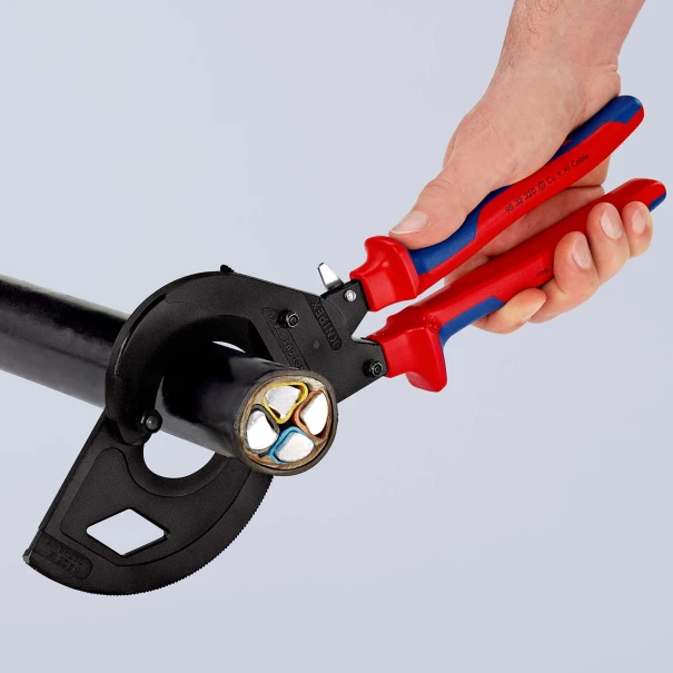 Ножица за кабели с тресчотка до 600 mm², 320mm, 95 32 320, KNIPEX