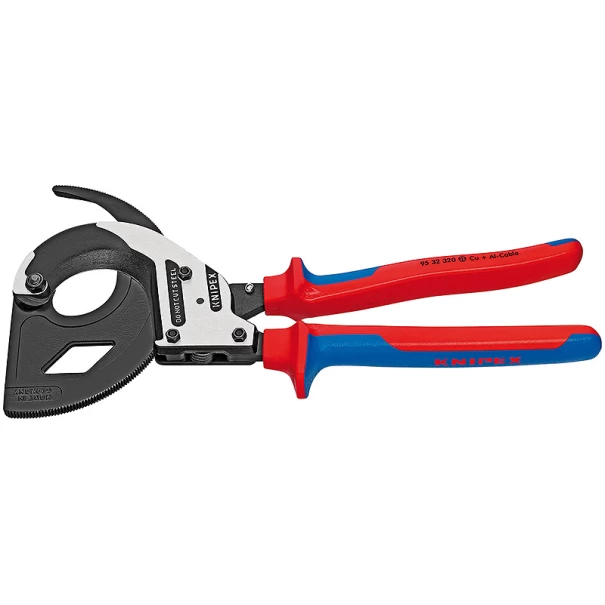 Ножица за кабели с тресчотка до 600 mm², 320mm, 95 32 320, KNIPEX