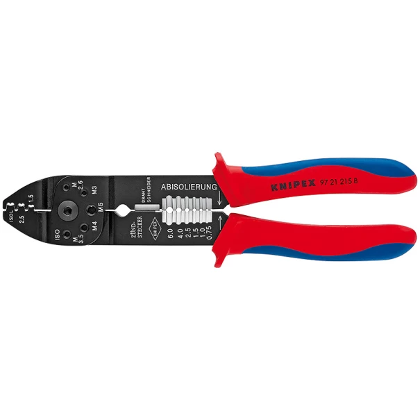 Клещи за кримпване полирани 0,5-2,5mm², 230mm, 97 21 215 B, KNIPEX
