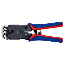 Клещи за кримпване на конектори Western, RJ 10, RJ 11/12, RJ 45, 200 mm, 97 51 12, KNIPEX