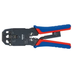 Клещи за кримпване на конектори Western, RJ 10, RJ 11/12, RJ 45, 200 mm, 97 51 12, KNIPEX