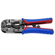 Клещи за кримпване  за RJ45-Конектори Western, 2K, фосфатирани, 190 mm, 97 51 13 SB, KNIPEX