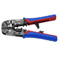 Клещи за кримпване  за RJ45-Конектори Western, 2K, фосфатирани, 190 mm, 97 51 13 SB, KNIPEX
