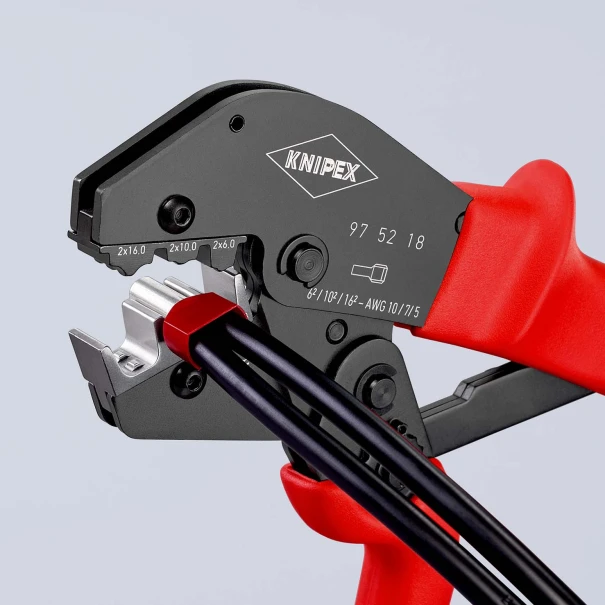 Клещи за кримпване, полирани, 250mm, 97 52 18, KNIPEX