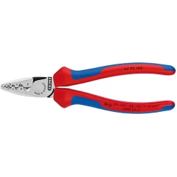 Кримпващи клещи за гилзи, 0,25 - 16,0mm², 180mm, 97 72 180, KNIPEX