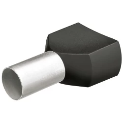 Двоен кабелен накрайник Twin с пластмасова яка, 2 x 1,5 mm², 200 бр, 97 99 373, KNIPEX