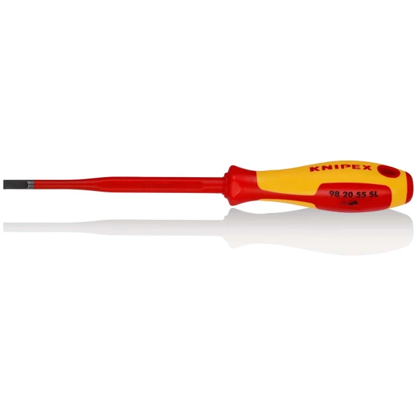 Отвертка плоска изолирана изтънена 5.5х1.0mm, 98 20 55 SL, KNIPEX
