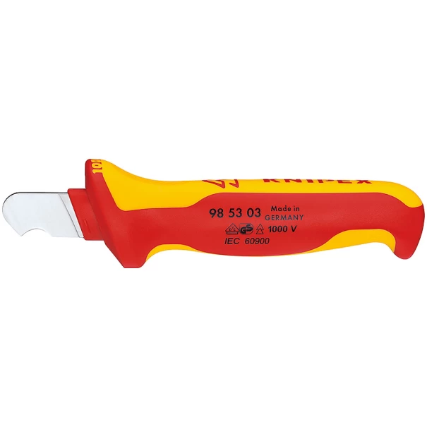 Нож са сваляне на изолация за кабели с кръгло сечение 155mm, 98 53 03, KNIPEX